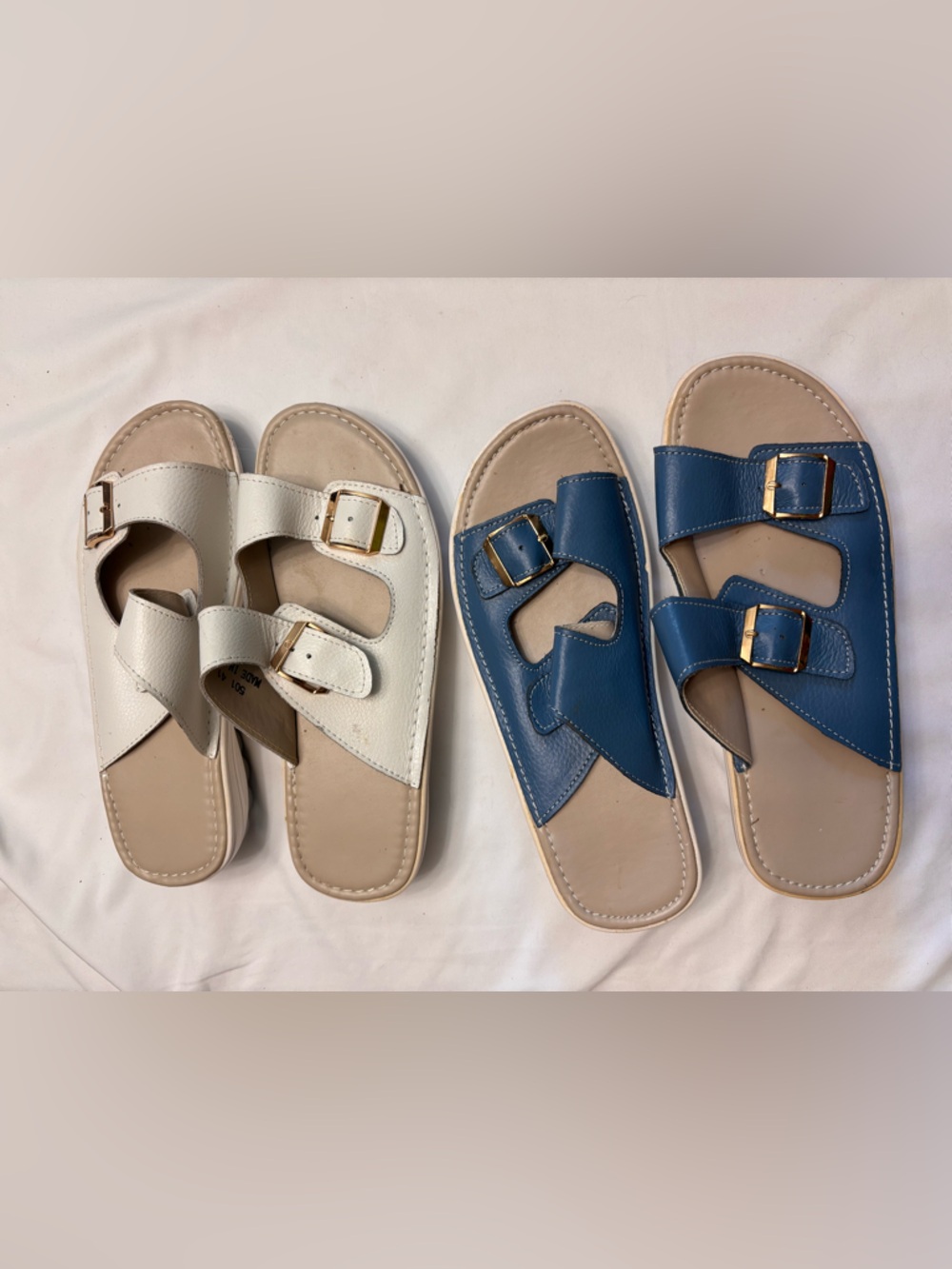 Blue pair ONLY available sandals women’s size 7.5